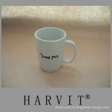 Stock plain white porcelain mug